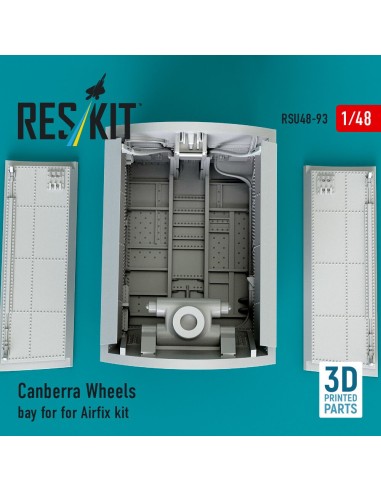 Canberra Wheels bay for Airfix kit (3D Printed) 