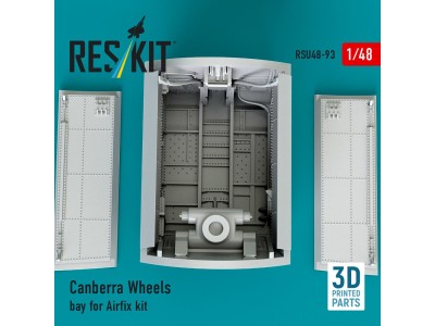 Canberra Wheels bay for Airfix kit (3D Printed) 
