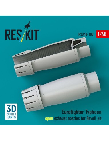 Eurofighter Typhoon open exhaust nozzles for Revell kit (3D Printed) 