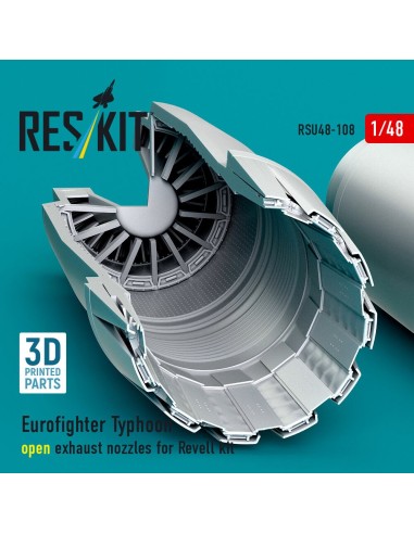 Eurofighter Typhoon open exhaust nozzles for Revell kit (3D Printed) 