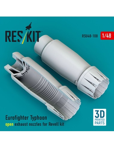 Eurofighter Typhoon open exhaust nozzles for Revell kit (3D Printed) 