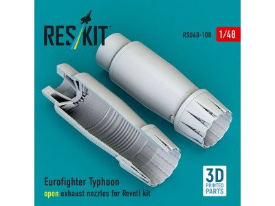 Eurofighter Typhoon open exhaust nozzles for Revell kit (3D Printed) 