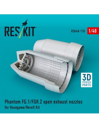 Phantom (FG.1/FGR.2) open exhaust nozzles for Hasegawa/Revell kit (3D Printed) 