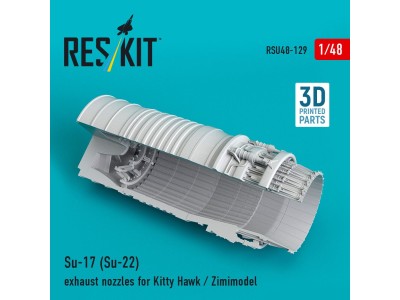 Su-17 (Su-22) exhaust nozzle for Kitty Hawk / Zimimodel (3D Printed) 