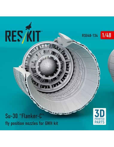Su-30 Flanker-C fly position nozzles for GWH kit (3D Printed) 