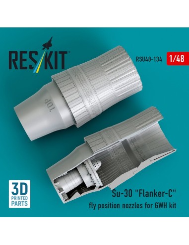Su-30 Flanker-C fly position nozzles for GWH kit (3D Printed) 