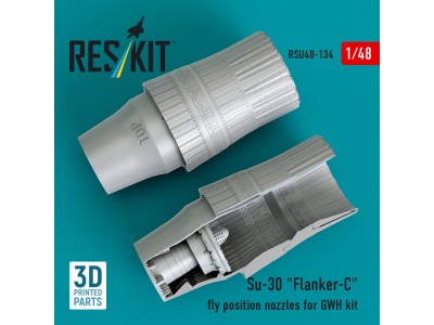 Su-30 Flanker-C fly position nozzles for GWH kit (3D Printed) 