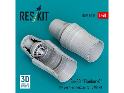 Su-30 Flanker-C fly position nozzles for GWH kit (3D Printed) 