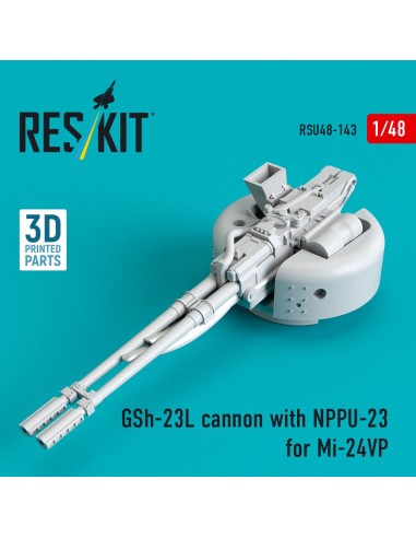 GSh-23L cannon with NPPU-23 for Mi-24VP (3D Printed) 
