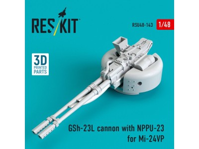 GSh-23L cannon with NPPU-23 for Mi-24VP (3D Printed) 