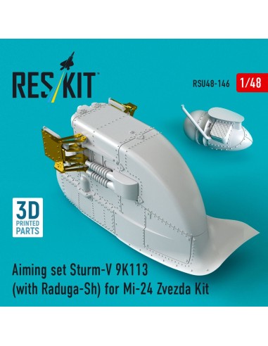 Aiming set Sturm-V 9K113 (with Raduga-Sh) for Mi-24 for Zvezda kit (3D Printed) 