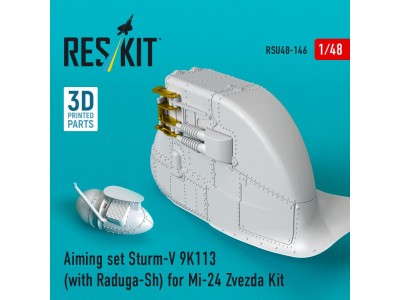 Aiming set Sturm-V 9K113 (with Raduga-Sh) for Mi-24 for Zvezda kit (3D Printed) 