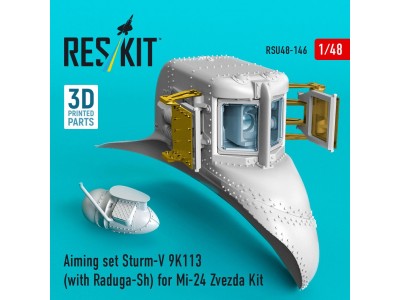 Aiming set Sturm-V 9K113 (with Raduga-Sh) for Mi-24 for Zvezda kit (3D Printed) 