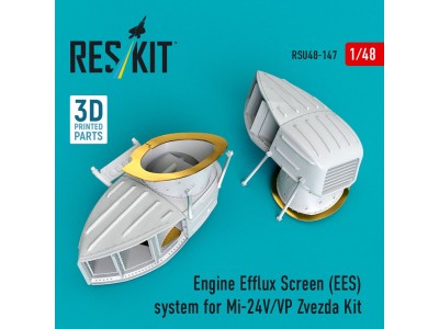 Engine Efflux Screen (EES) system for Mi-24V/VP for Zvezda kit (3D Printed) 