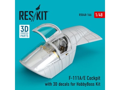 F-111A/E Cockpit with 3D decals for HobbyBoss kit (3D Printed) 