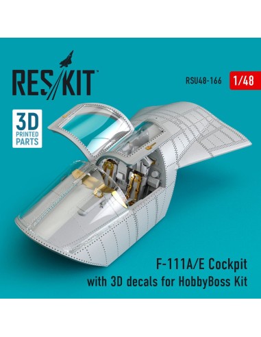 F-111A/E Cockpit with 3D decals for HobbyBoss kit (3D Printed) 