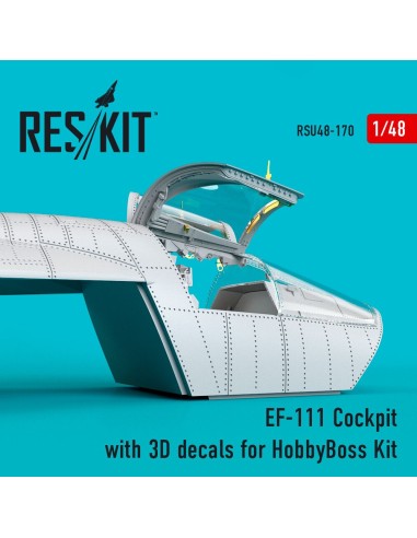 EF-111 Cockpit with 3D decals for HobbyBoss kit (3D Printed) 