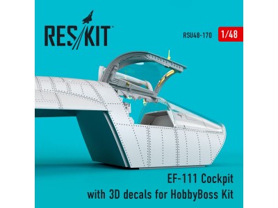 EF-111 Cockpit with 3D decals for HobbyBoss kit (3D Printed) 