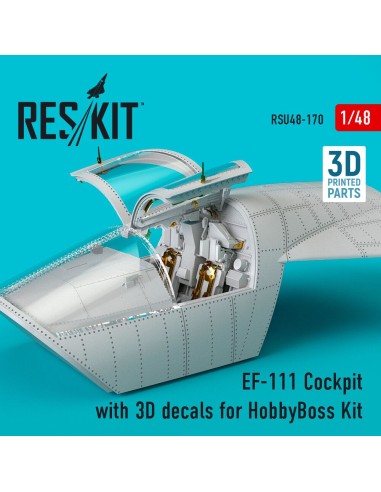 EF-111 Cockpit with 3D decals for HobbyBoss kit (3D Printed) 