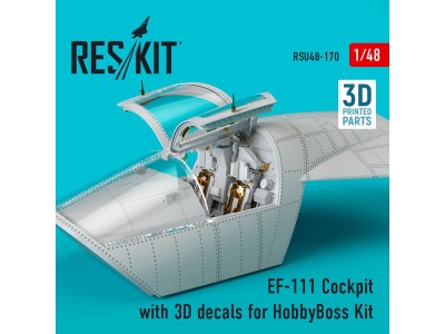 EF-111 Cockpit with 3D decals for HobbyBoss kit (3D Printed) 