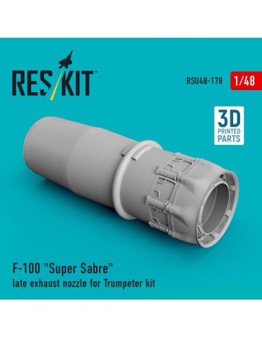 F-100 Super Sabre late exhaust nozzle for Trumpeter kit (3D Printed) 