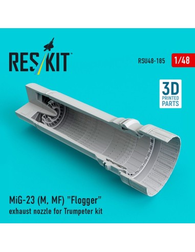 MiG-23 (M, MF) Flogger exhaust nozzle for Trumpeter kit (3D Printed) 