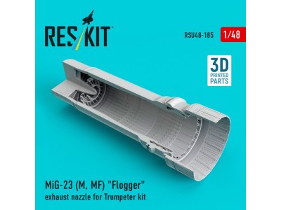MiG-23 (M, MF) Flogger exhaust nozzle for Trumpeter kit (3D Printed) 