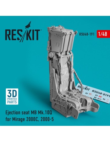 Ejection seat MB Mk.10Q for Mirage 2000C, 2000-5 (3D Printed) 