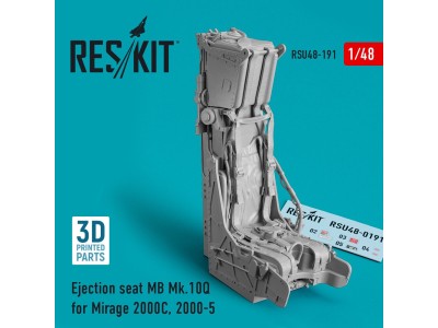 Ejection seat MB Mk.10Q for Mirage 2000C, 2000-5 (3D Printed) 