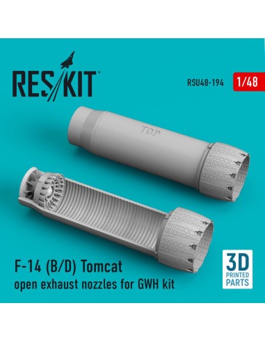 F-14 (B,D) Tomcat open exhaust nozzles for GWH kit (3D Printed) 