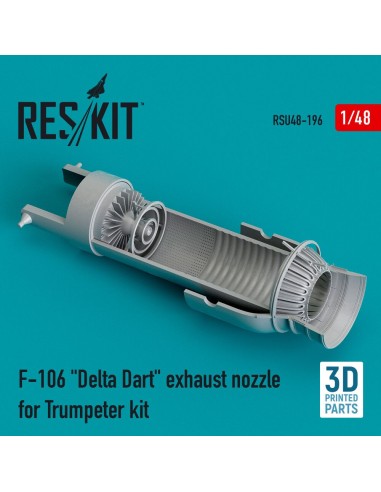 F-106 Delta Dart exhaust nozzle for Trumpeter kit (3D Printed) 