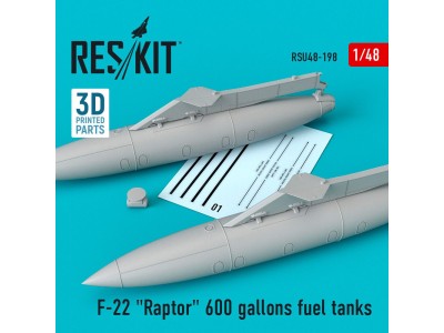 F-22 Raptor 600 gallons fuel tanks (3D Printed) 