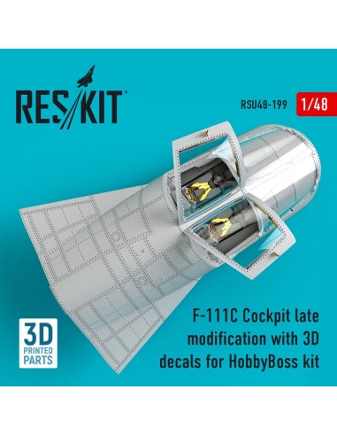 F-111C Cockpit late modification with 3D decals for HobbyBoss kit (3D Printed) 