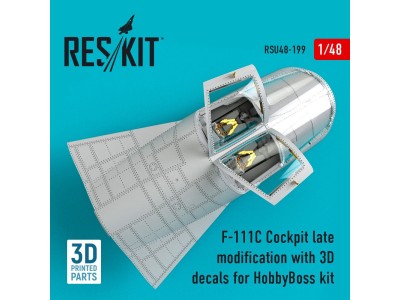 F-111C Cockpit late modification with 3D decals for HobbyBoss kit (3D Printed) 