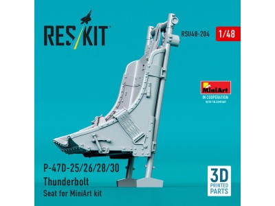 P-47D-25/26/28/30 Thunderbolt Seat for MiniArt kit (3D Printed) 