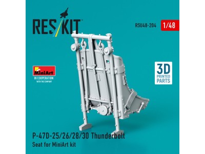 P-47D-25/26/28/30 Thunderbolt Seat for MiniArt kit (3D Printed) 