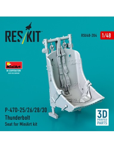 P-47D-25/26/28/30 Thunderbolt Seat for MiniArt kit (3D Printed) 