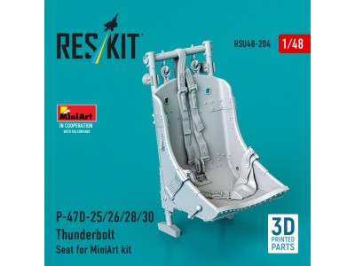 P-47D-25/26/28/30 Thunderbolt Seat for MiniArt kit (3D Printed) 