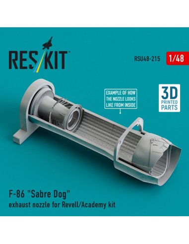 F-86 Sabre Dog exhaust nozzle for Revell/Academy kit (3D Printed) 
