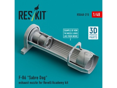 F-86 Sabre Dog exhaust nozzle for Revell/Academy kit (3D Printed) 