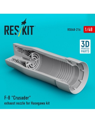 F-8 Crusader exhaust nozzle for Hasegawa kit (3D Printed) 