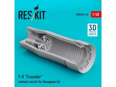 F-8 Crusader exhaust nozzle for Hasegawa kit (3D Printed) 