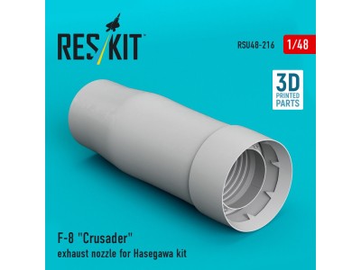 F-8 Crusader exhaust nozzle for Hasegawa kit (3D Printed) 