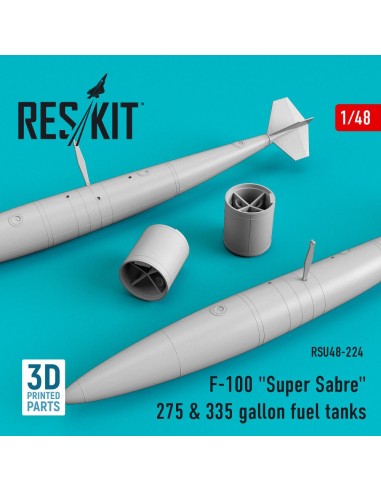 F-100 Super Sabre 275 & 335 gallon fuel tanks (3D Printed) 