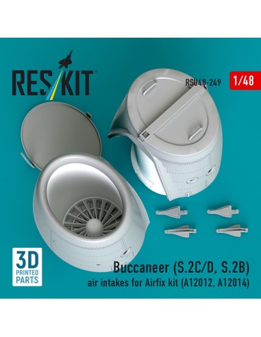 Buccaneer (S.2C/D, S.2B) air intakes for Airfix kit (A12012, A12014) (3D Printed) 
