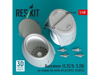 Buccaneer (S.2C/D, S.2B) air intakes for Airfix kit (A12012, A12014) (3D Printed) 