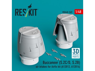 Buccaneer (S.2C/D, S.2B) air intakes for Airfix kit (A12012, A12014) (3D Printed) 