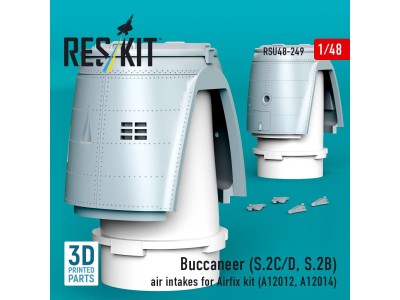 Buccaneer (S.2C/D, S.2B) air intakes for Airfix kit (A12012, A12014) (3D Printed) 