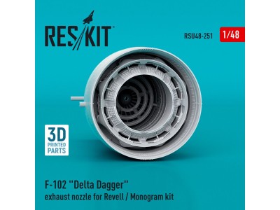 F-102 Delta Dagger exhaust nozzle for Revell / Monogram kit (3D Printed) 