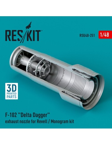 F-102 Delta Dagger exhaust nozzle for Revell / Monogram kit (3D Printed) 